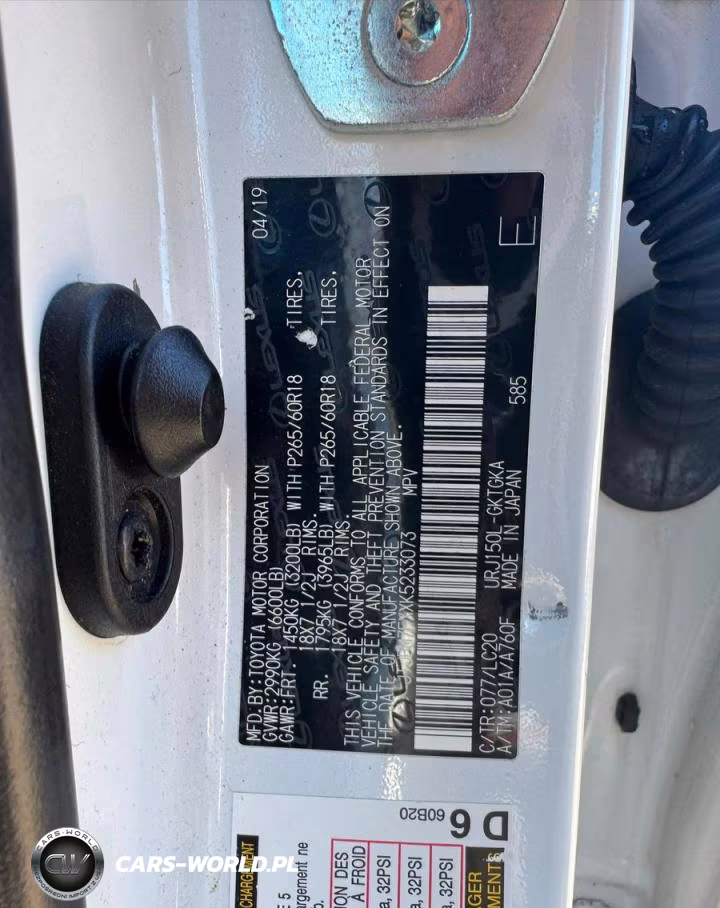 2019 Lexus Gx 460 VIN:JTJBM7FXXK5233073 - 10