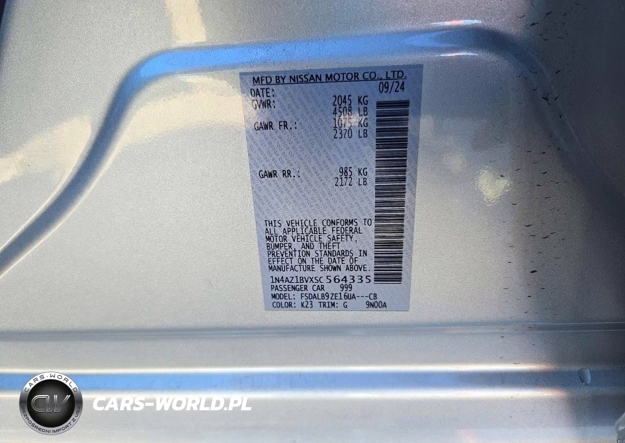 2025 Nissan Leaf S VIN:1N4AZ1BVXSC564335 - 12
