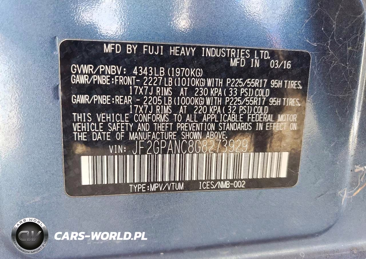 2016 Subaru Crosstrek Limited VIN:JF2GPANC8G8273929 - 14
