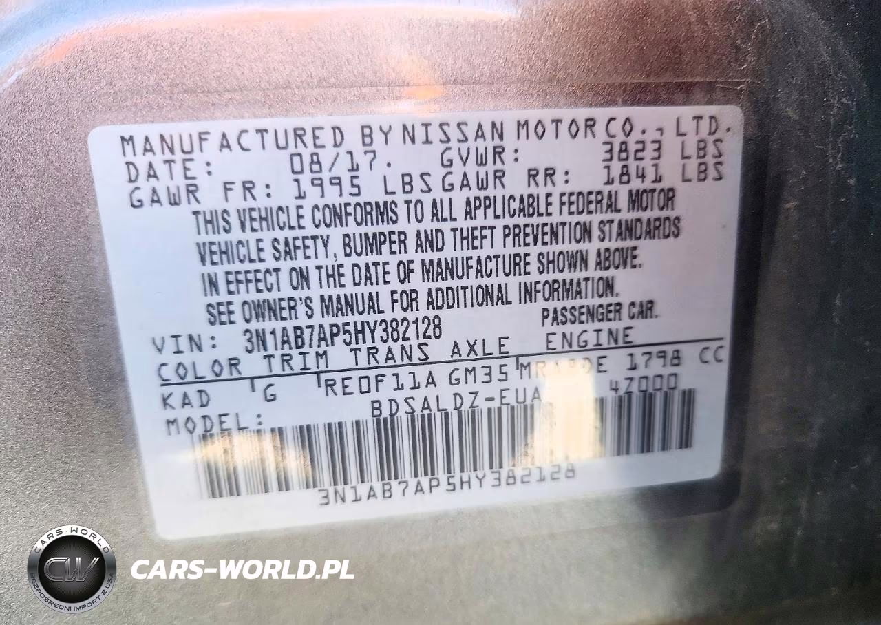 2017 Nissan Sentra Sv VIN:3N1AB7AP5HY382128 - 12