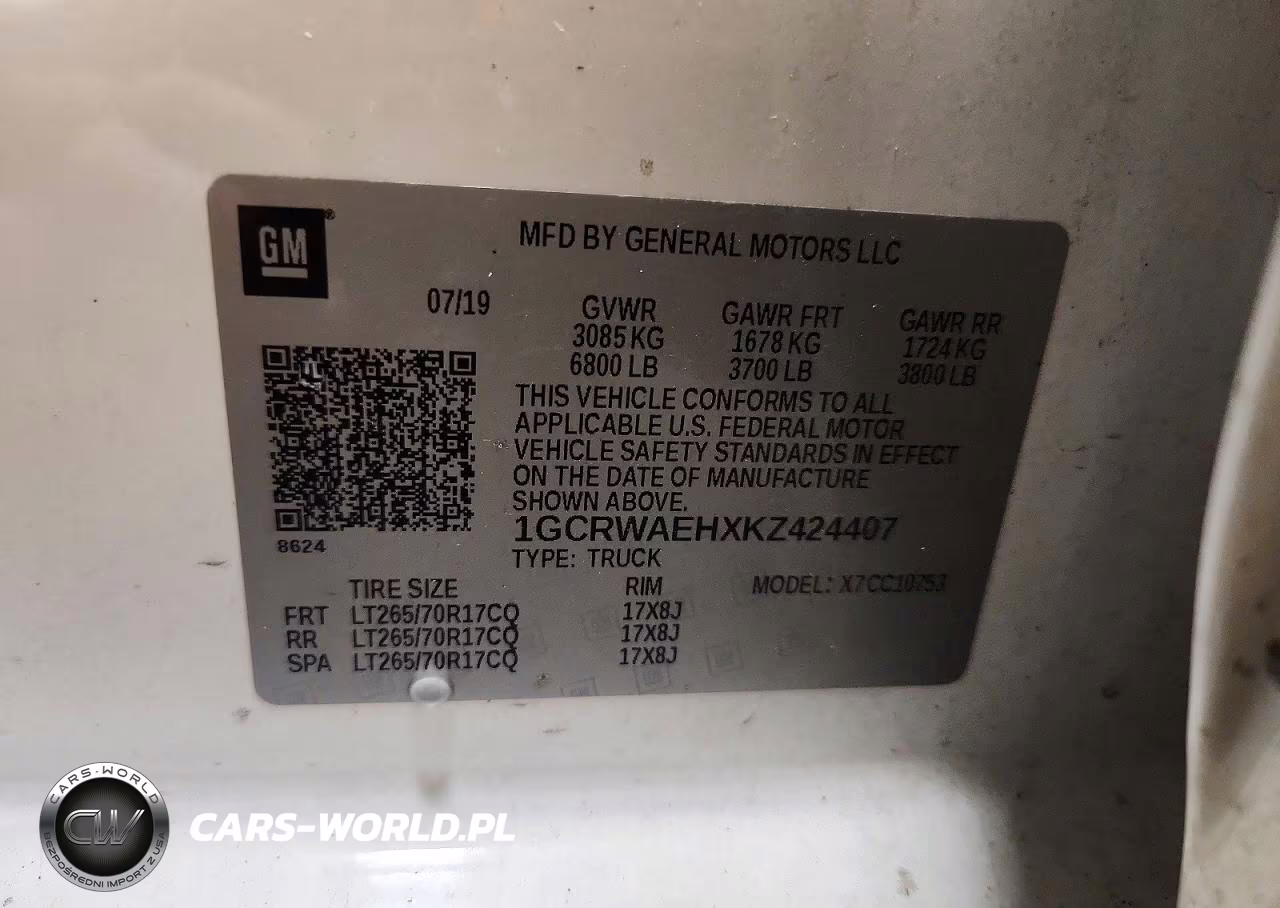 2019 Chevrolet Silverado C1500 VIN:1GCRWAEHXKZ424407 - 12