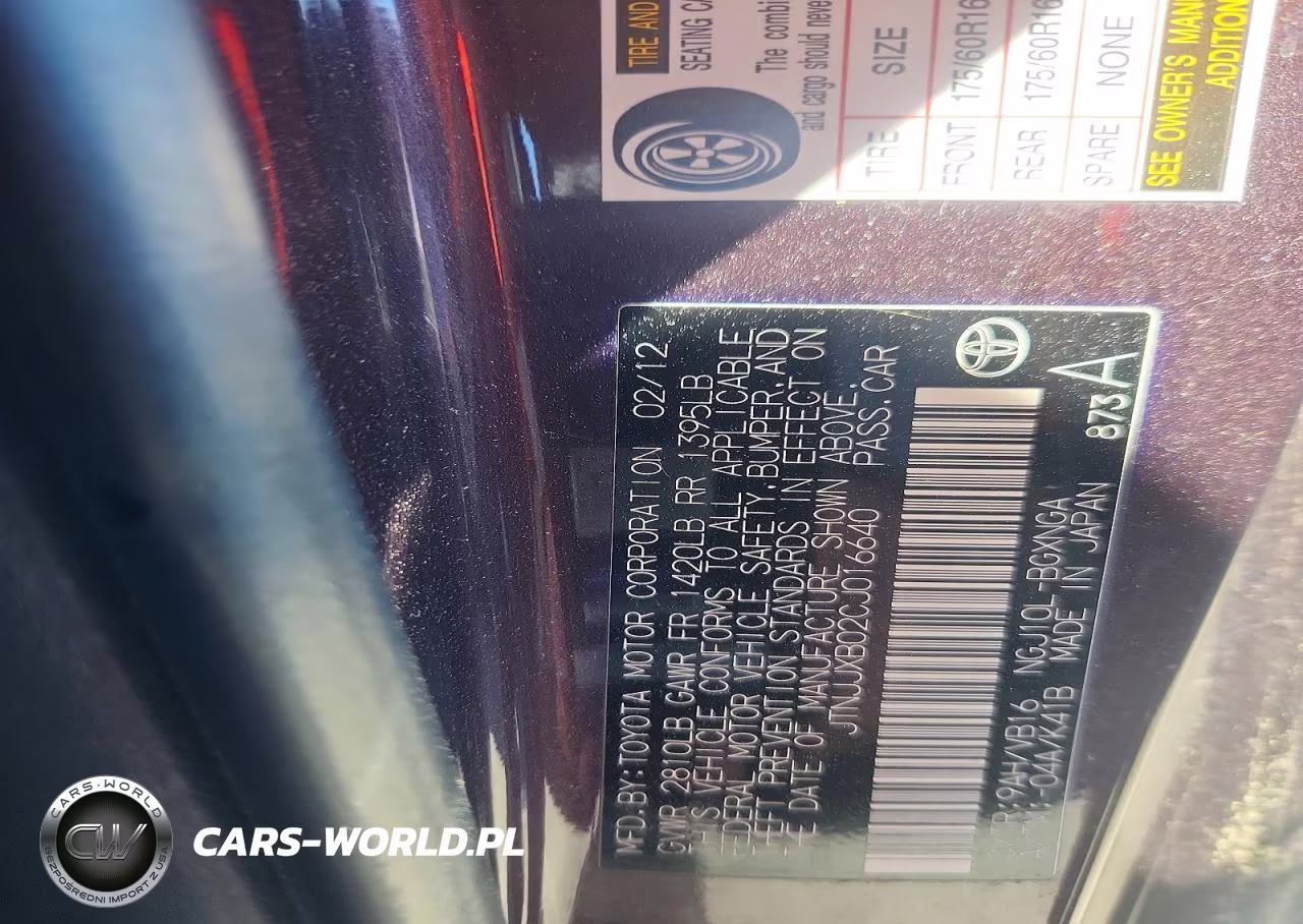 2012 Scion Iq Base VIN:JTNJJXB02CJ016640 - 12