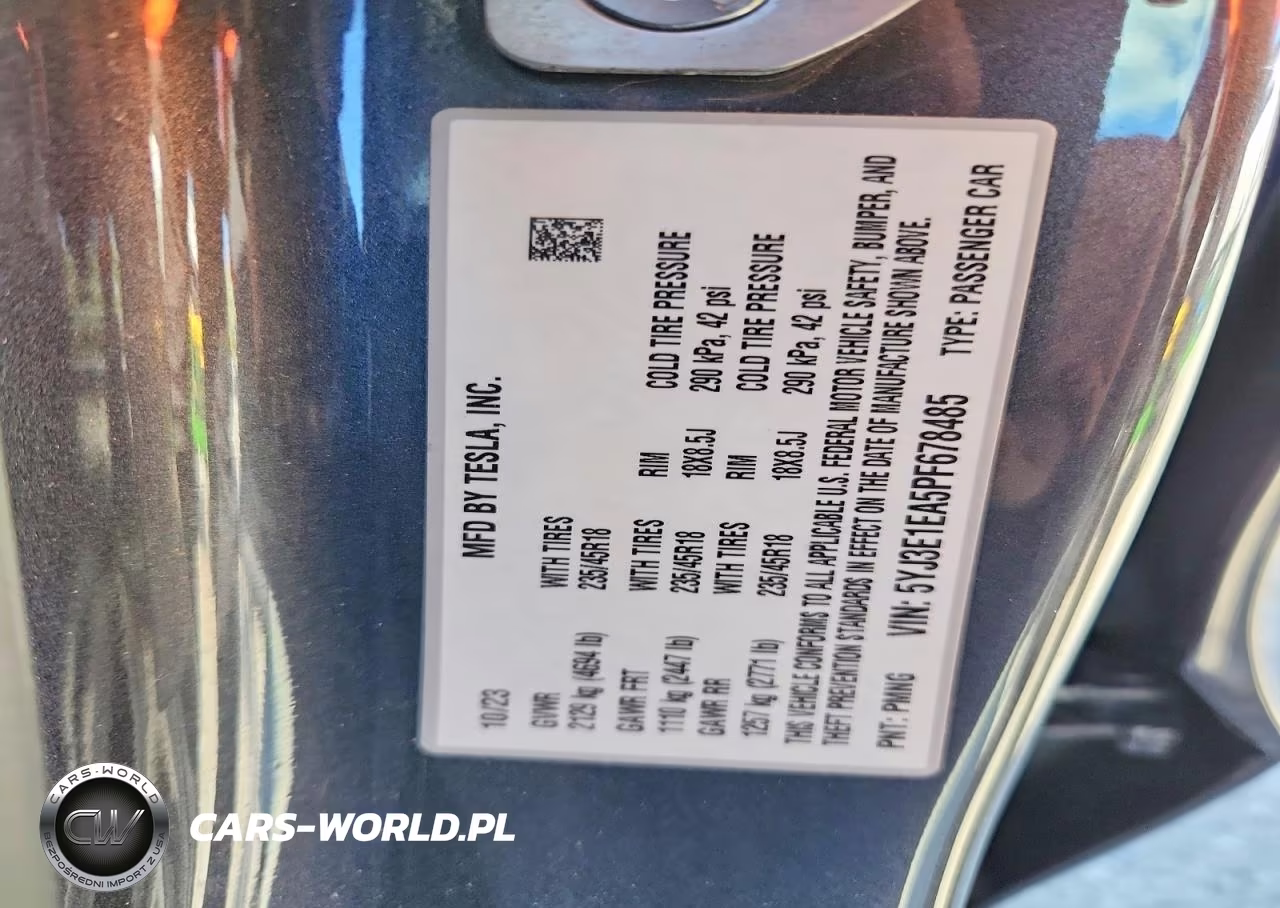 2023 Tesla Model 3 VIN:5YJ3E1EA5PF678485 - 13