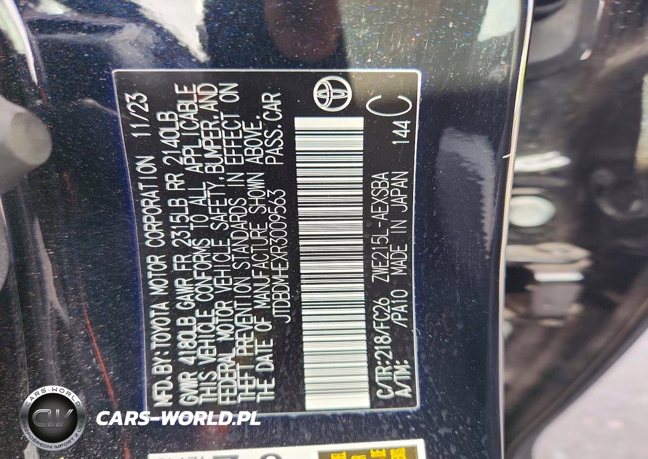 2024 Toyota Corolla Hybrid Nightshade VIN:JTDBDMHEXR3009563 - 12
