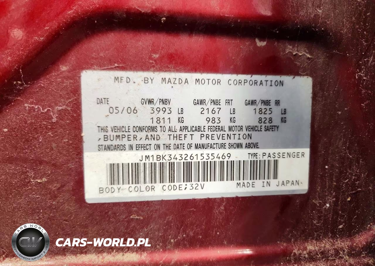 2006 Mazda 3 Hatchback VIN:JM1BK343261535469 - 12