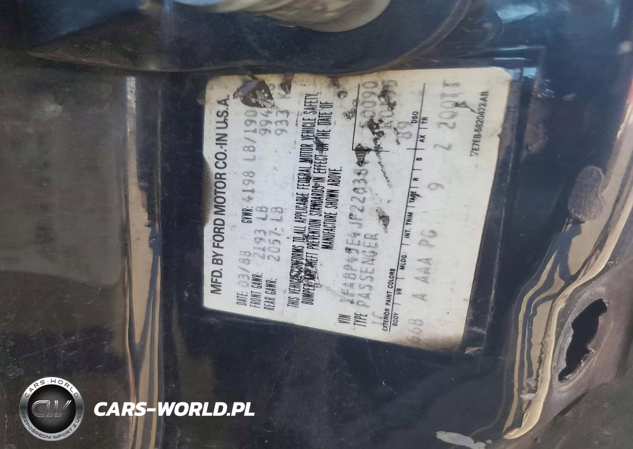 1988 Ford Mustang Gt VIN:1FABP45E4JF226384 - 12