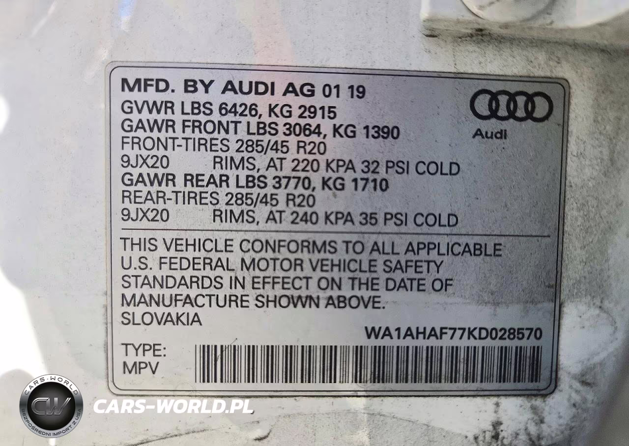 2019 Audi Q7 Premium VIN:WA1AHAF77KD028570 - 13