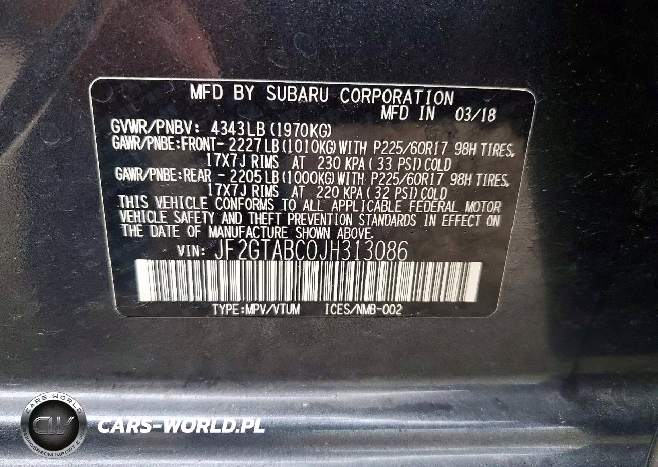 2018 Subaru Crosstrek Premium VIN:JF2GTABC0JH313086 - 13