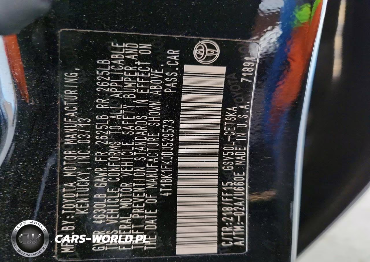 2013 Toyota Camry Se V6 VIN:4T1BK1FK0DU529573 - 12