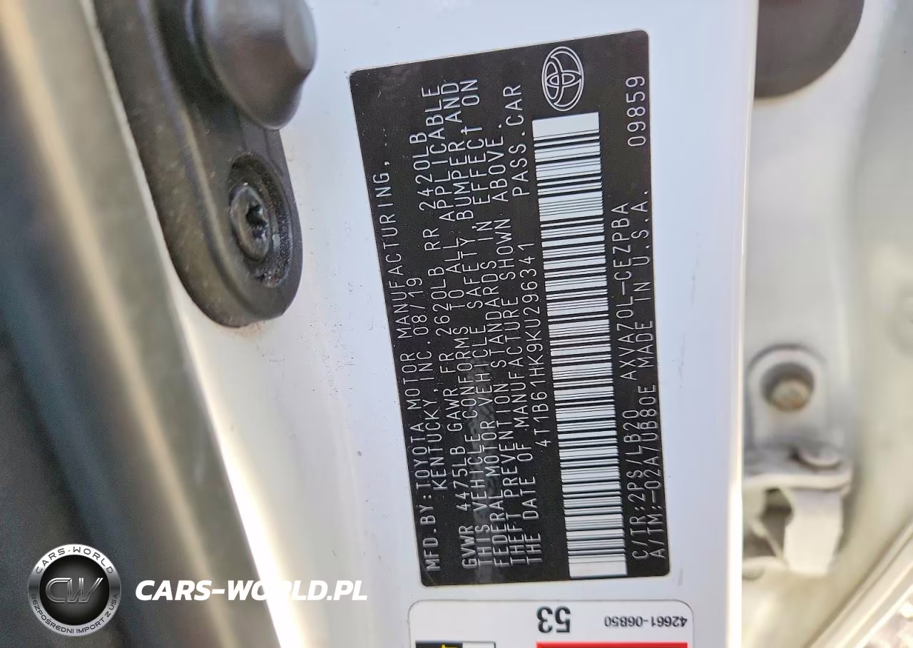 2019 Toyota Camry Xse VIN:4T1B61HK9KU296341 - 12