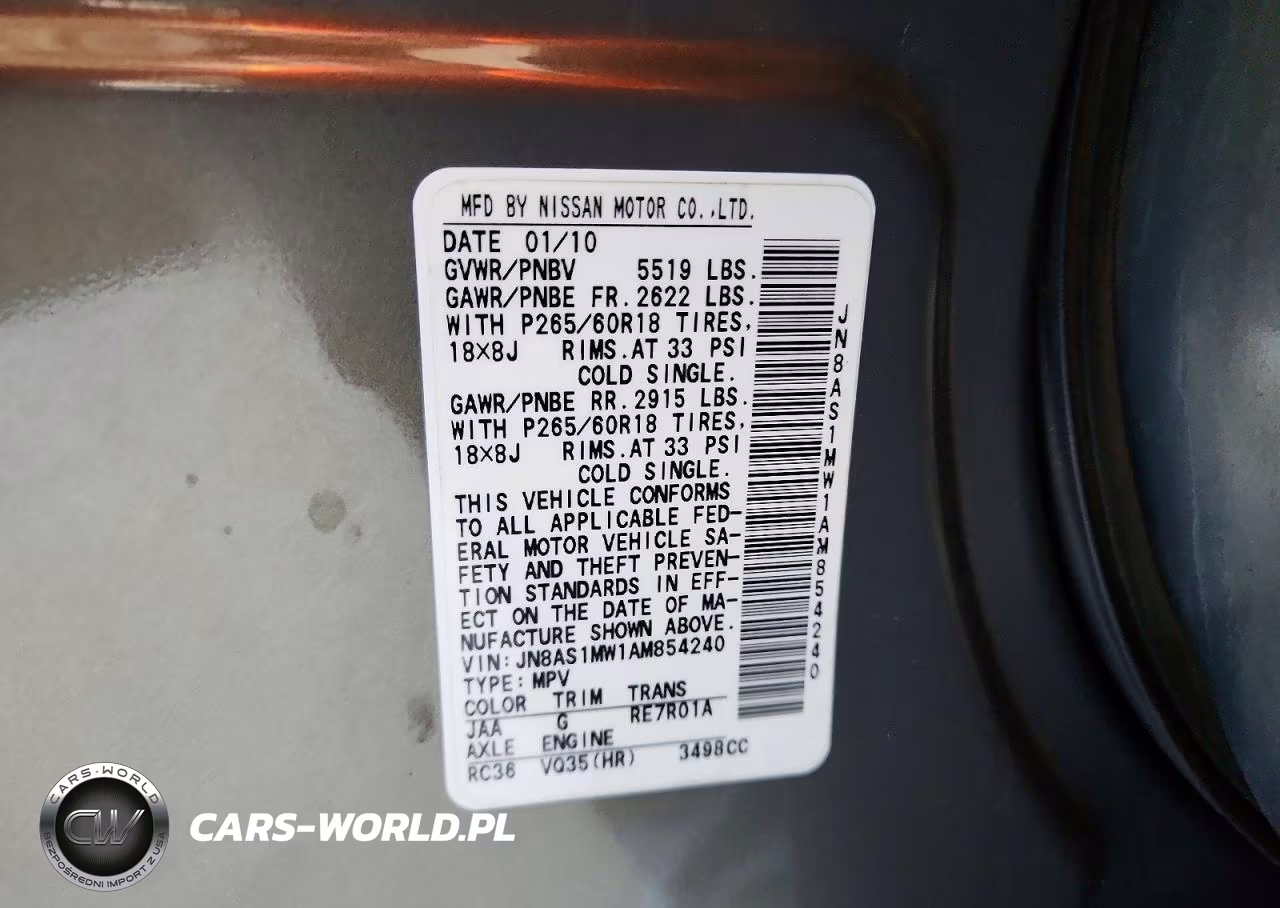 2010 Infiniti Fx35 Base VIN:JN8AS1MW1AM854240 - 13