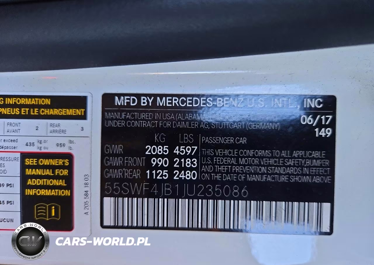2018 Mercedes-Benz C 300 VIN:55SWF4JB1JU235086 - 13