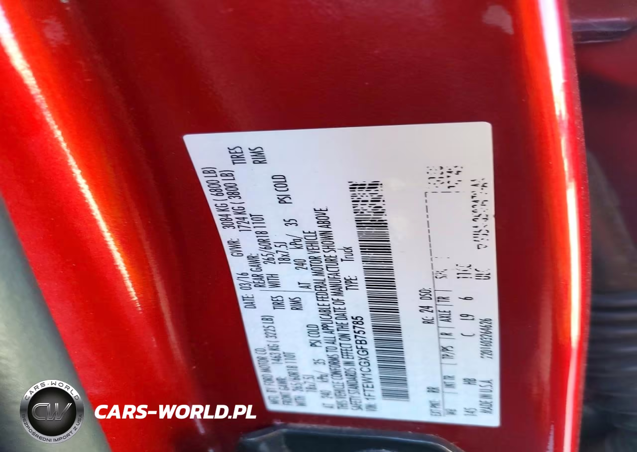 2016 Ford F150 Supercrew VIN:1FTEW1CGXGFB75785 - 12