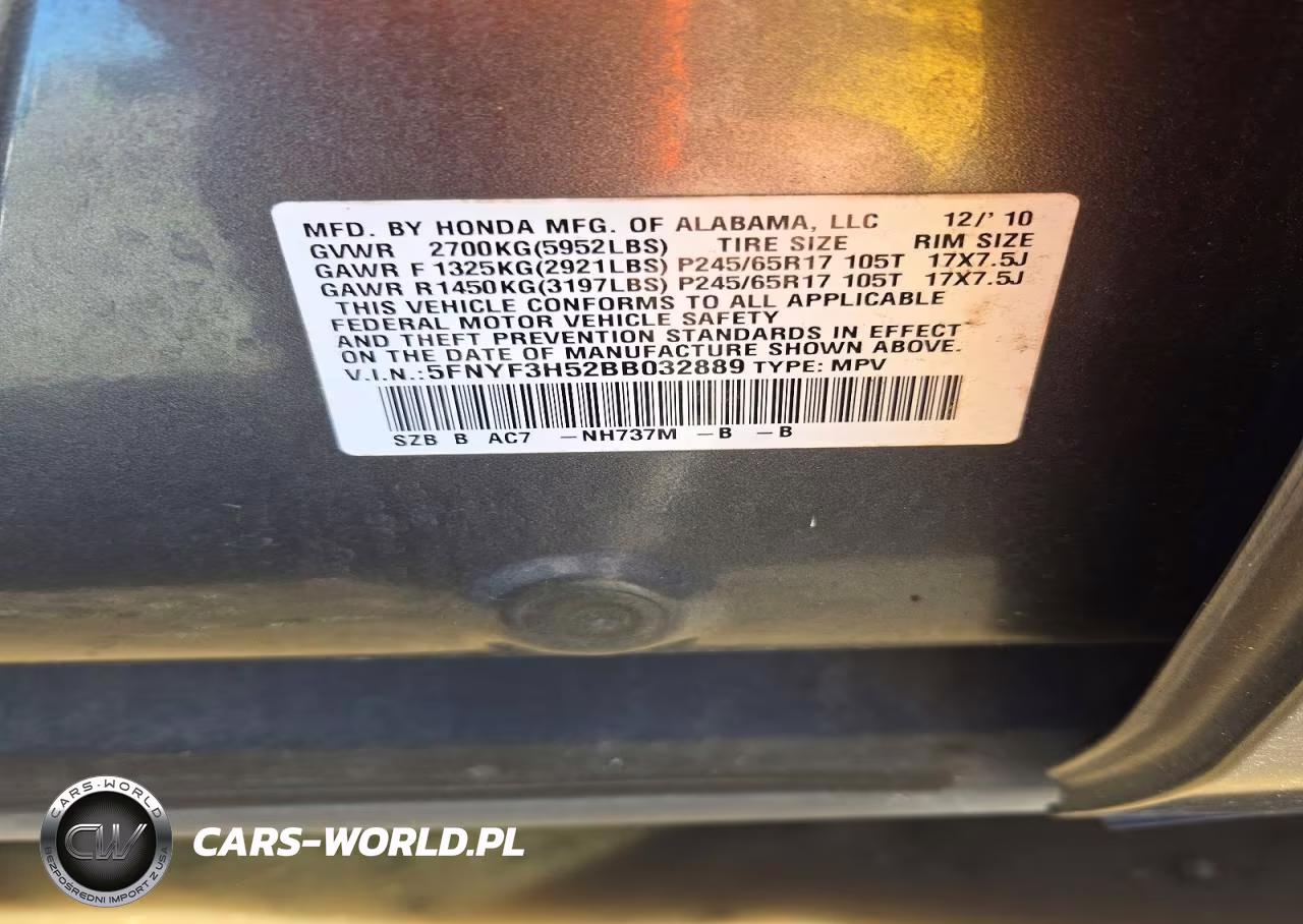 2011 Honda Pilot Exl VIN:5FNYF3H52BB032889 - 13