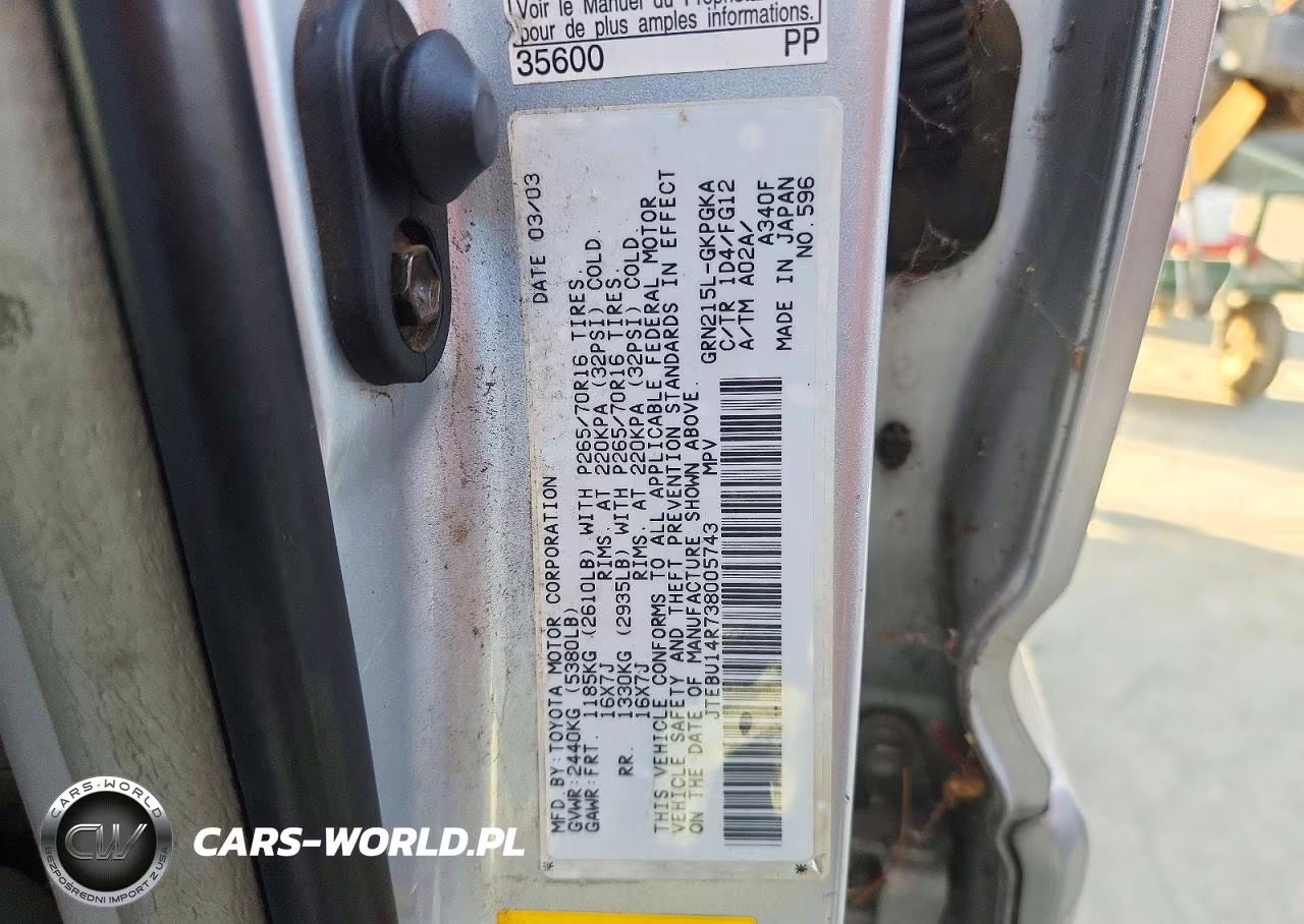 2003 Toyota 4Runner Sr5 VIN:JTEBU14R738005743 - 13