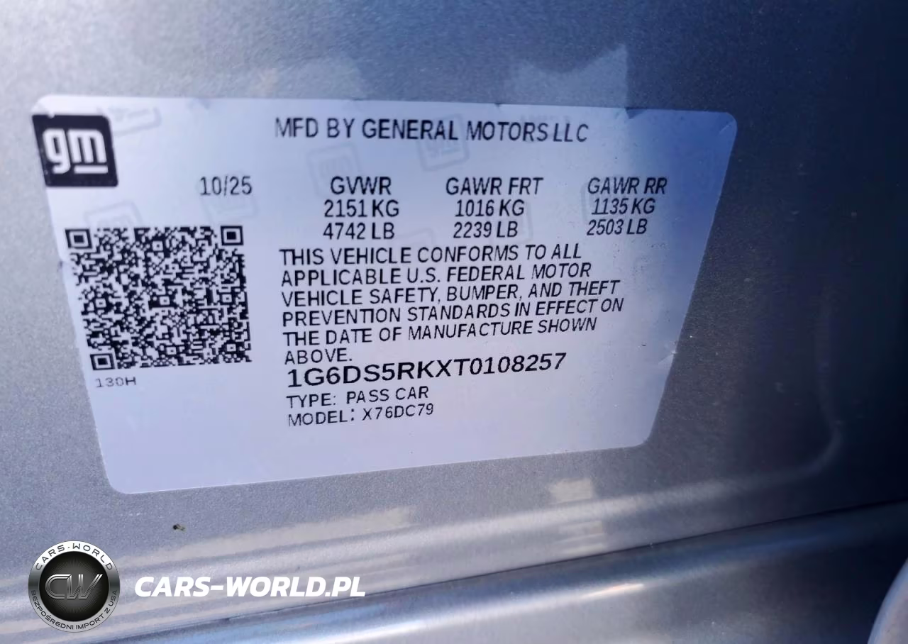 2026 Cadillac Ct5 Premium Luxury VIN:1G6DS5RKXT0108257 - 12