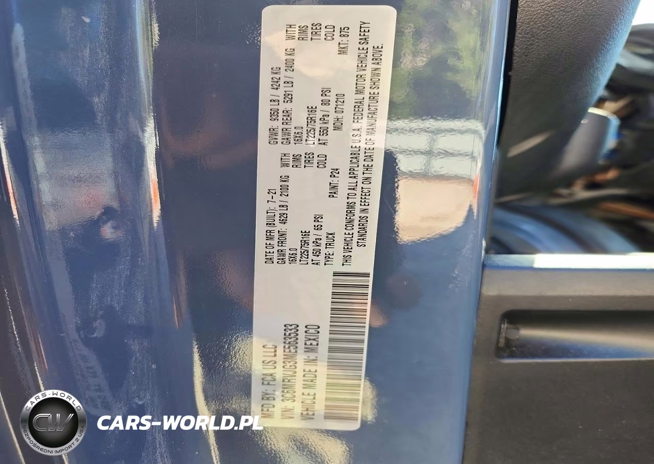 2021 Ram Promaster 3500 3500 High VIN:3C6MRVJG3ME563533 - 12
