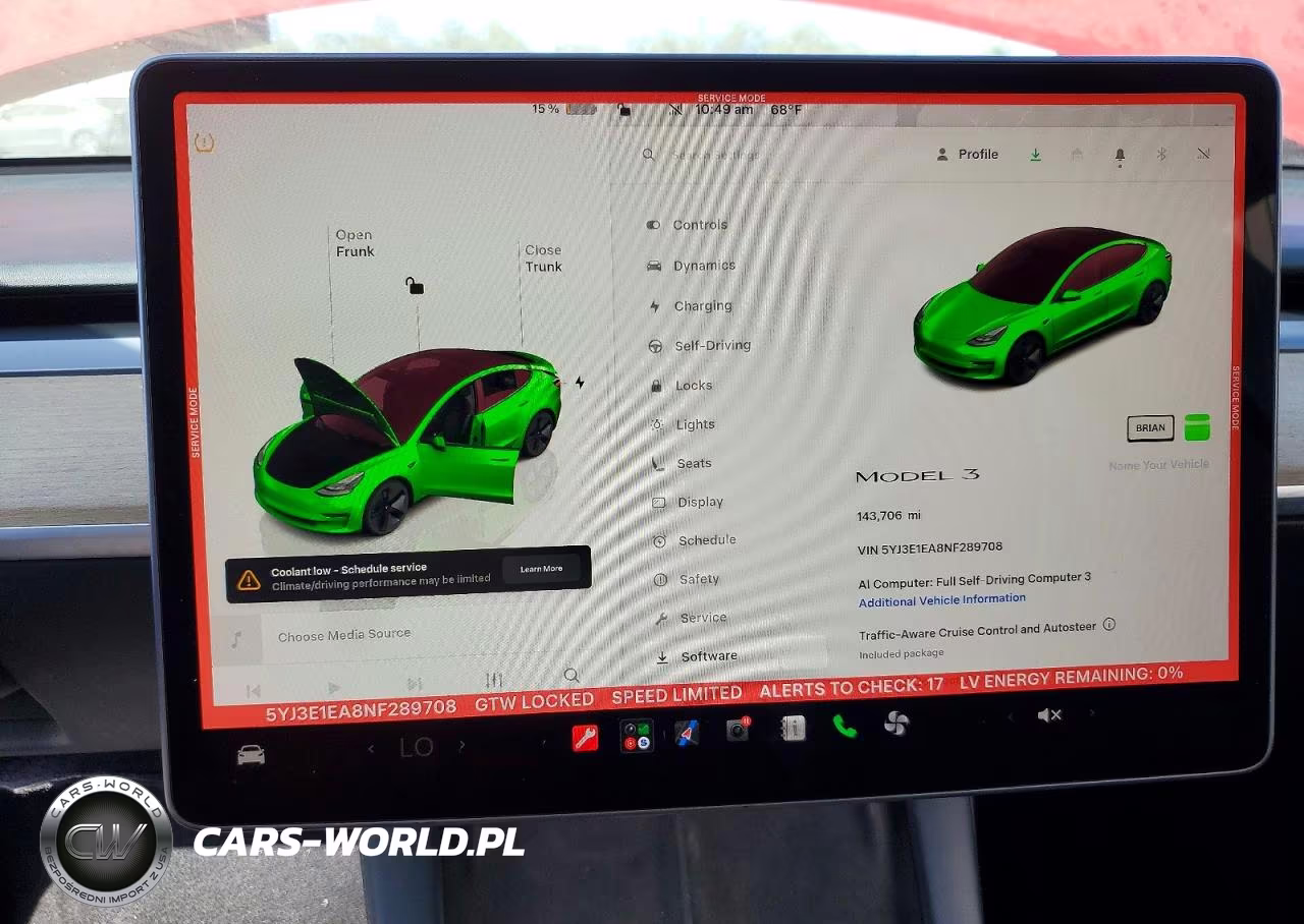 2022 Tesla Model 3 VIN:5YJ3E1EA8NF289708 - 9
