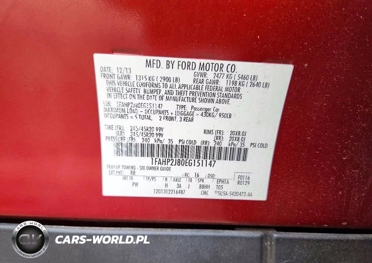 2014 Ford Taurus Limited VIN:1FAHP2J80EG151147 - 12