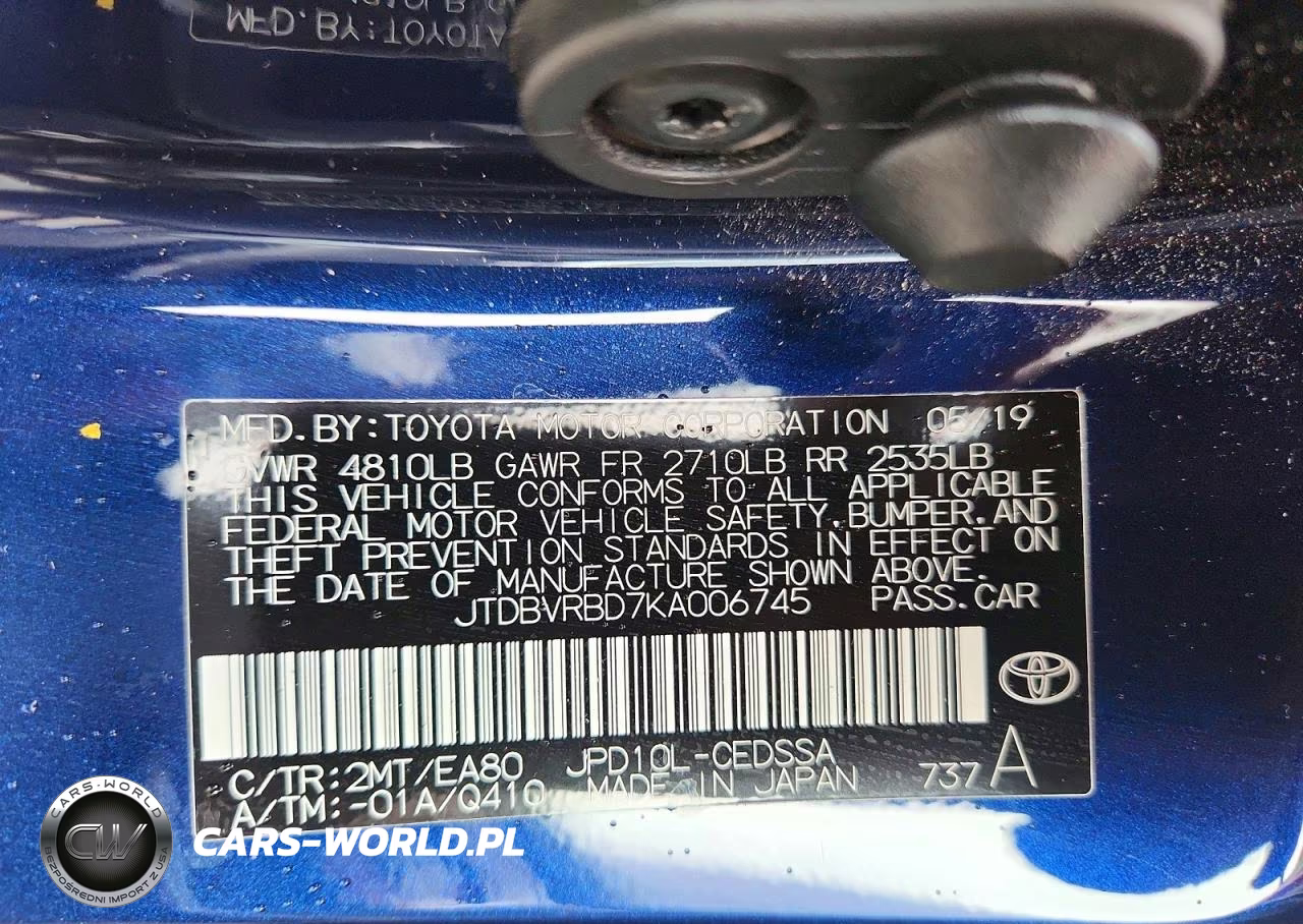 2019 Toyota Mirai Base VIN:JTDBVRBD7KA006745 - 12