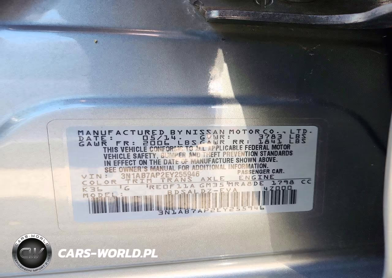 2014 Nissan Sentra Sv VIN:3N1AB7AP2EY255946 - 12