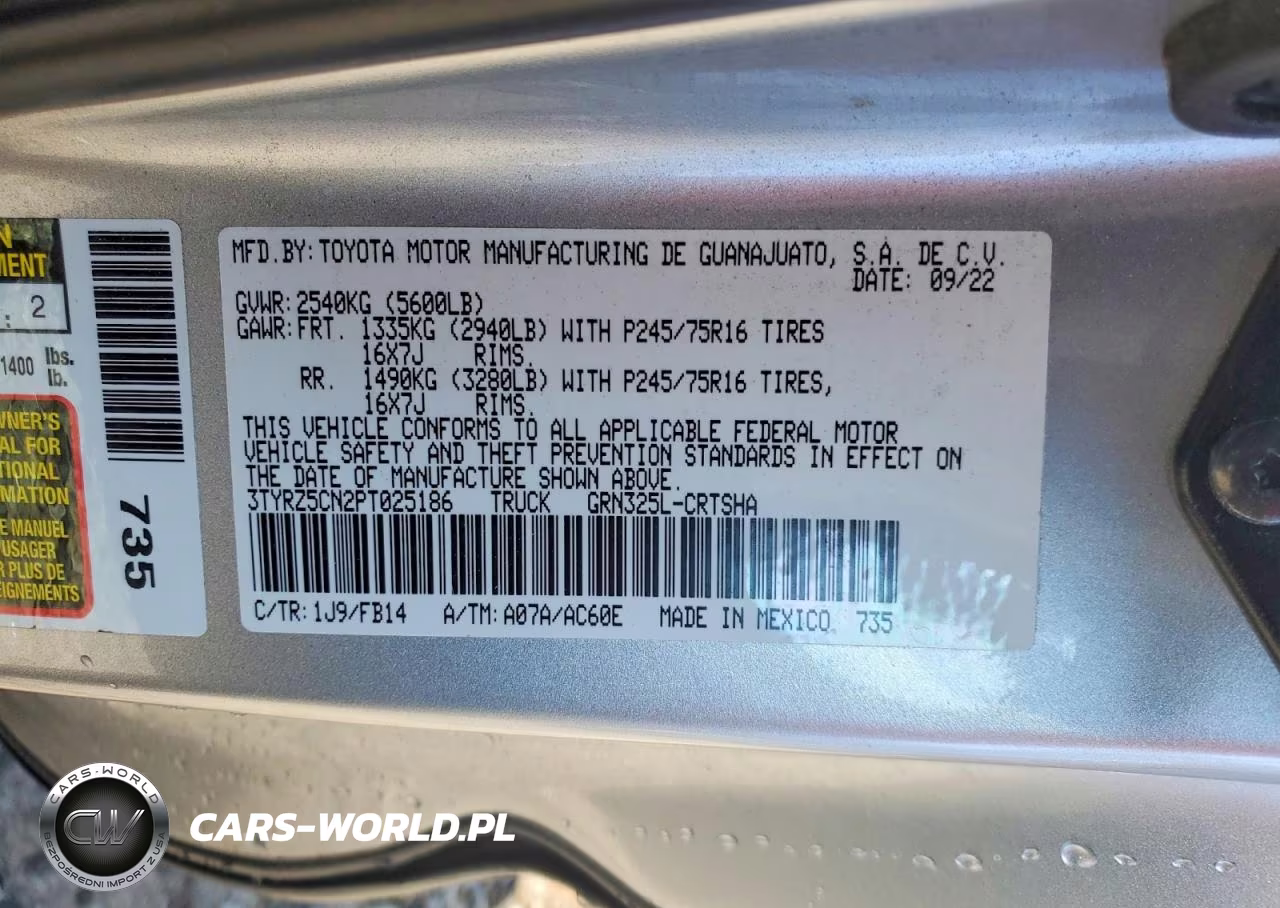 2023 Toyota Tacoma Access Cab VIN:3TYRZ5CN2PT025186 - 12