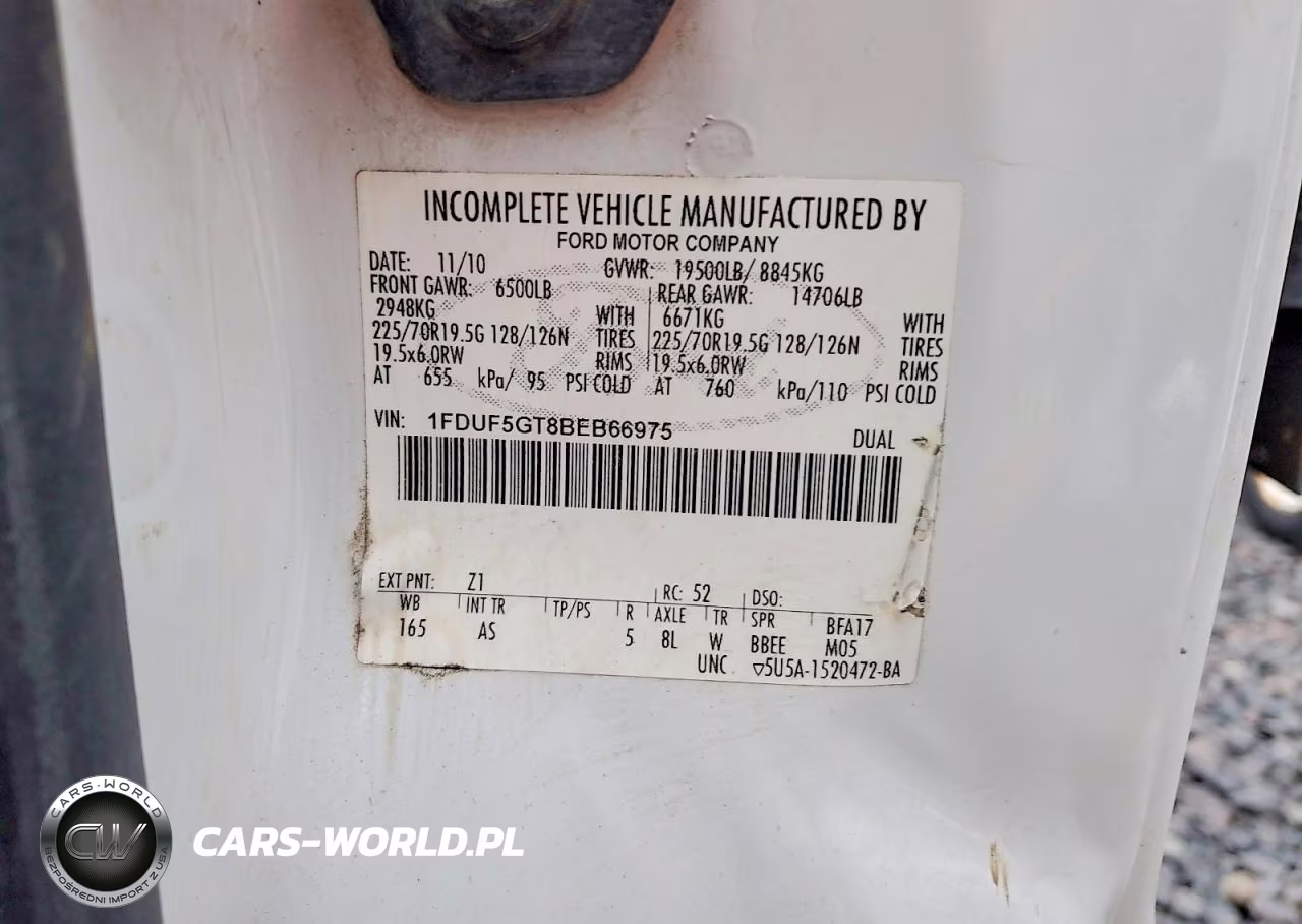 2011 Ford F550 Super Duty VIN:1FDUF5GT8BEB66975 - 12