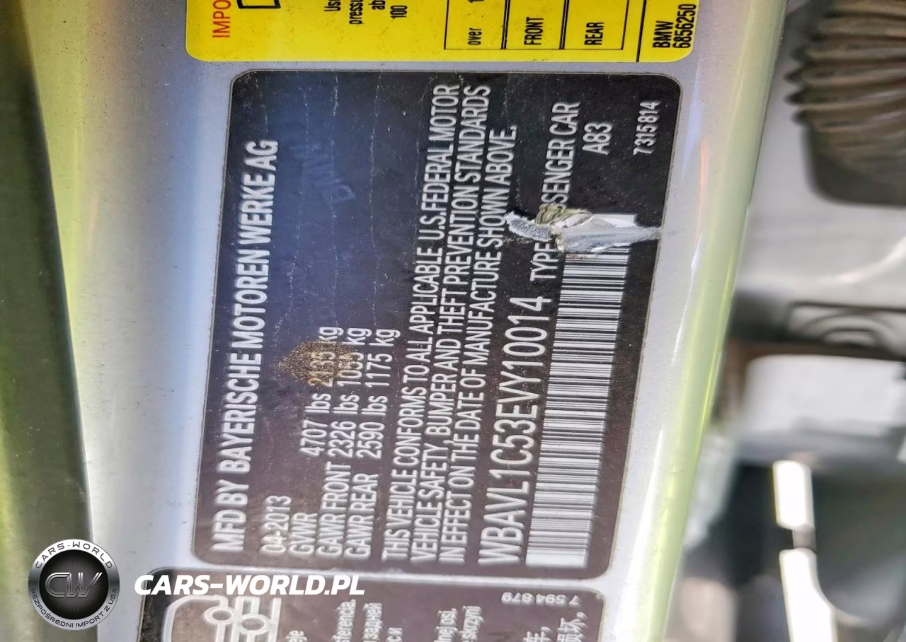 2014 BMW X1 VIN:WBAVL1C53EVY10014 - 13