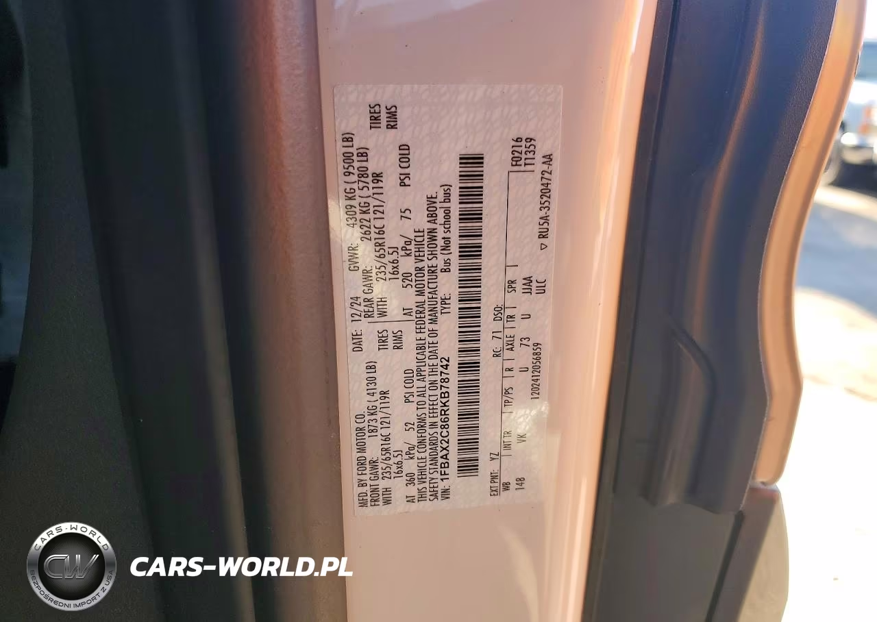 2024 Ford Transit T-350 VIN:1FBAX2C86RKB78742 - 13
