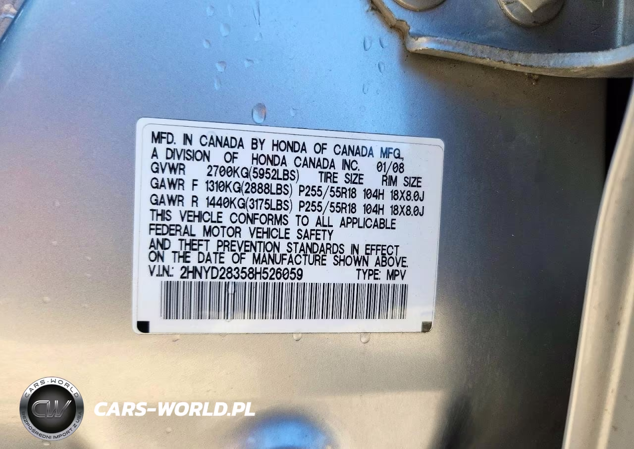 2008 Acura Mdx Technology VIN:2HNYD28358H526059 - 13