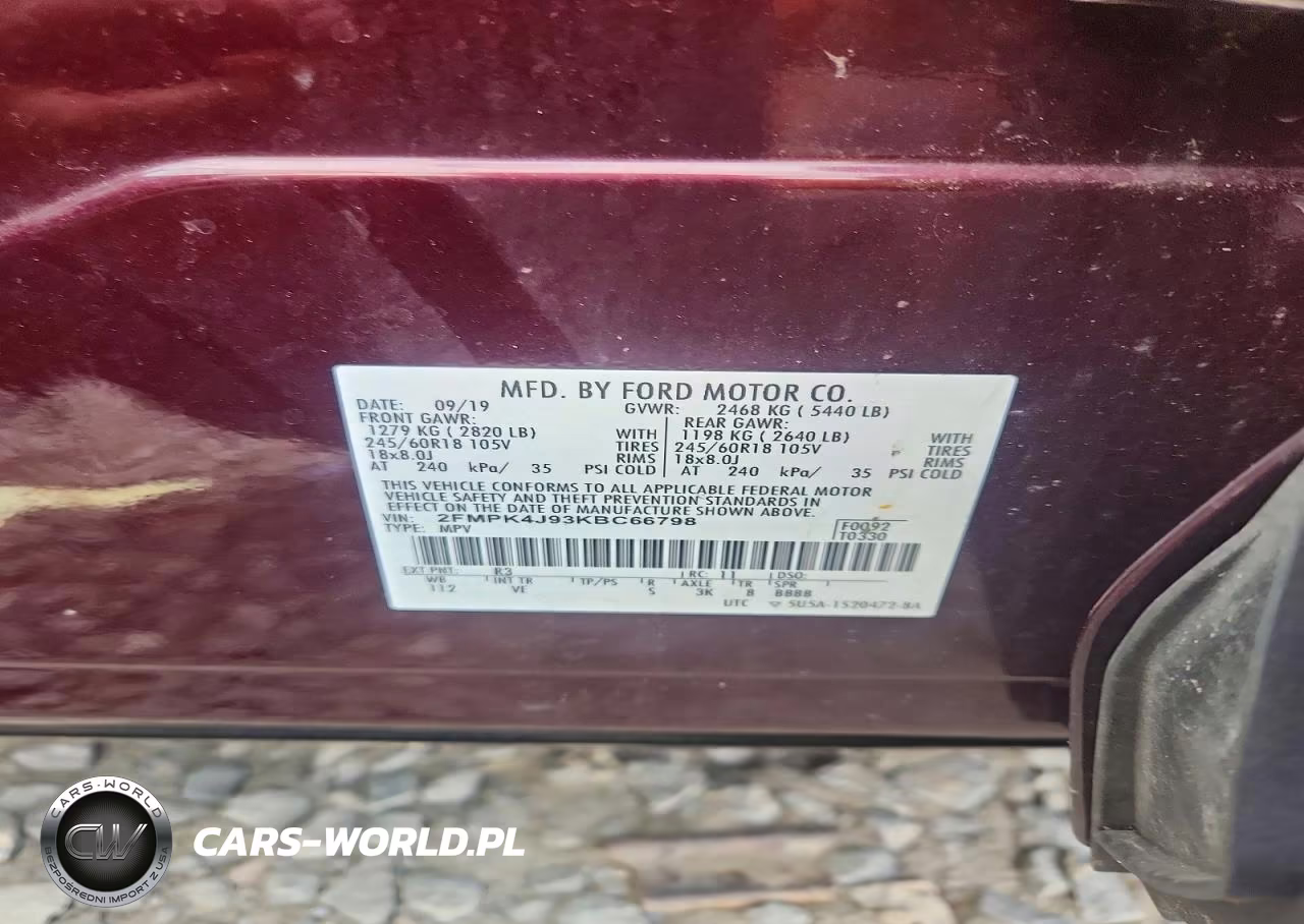 2019 Ford Edge Sel VIN:2FMPK4J93KBC66798 - 12