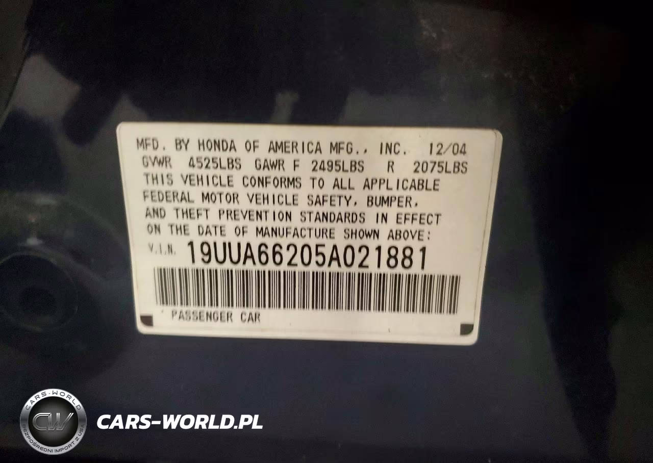 2005 Acura Tl VIN:19UUA66205A021881 - 12