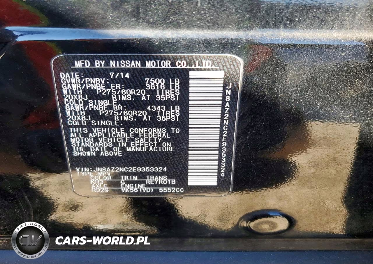 2014 Infiniti Qx80 Base VIN:JN8AZ2NC2E9353324 - 13