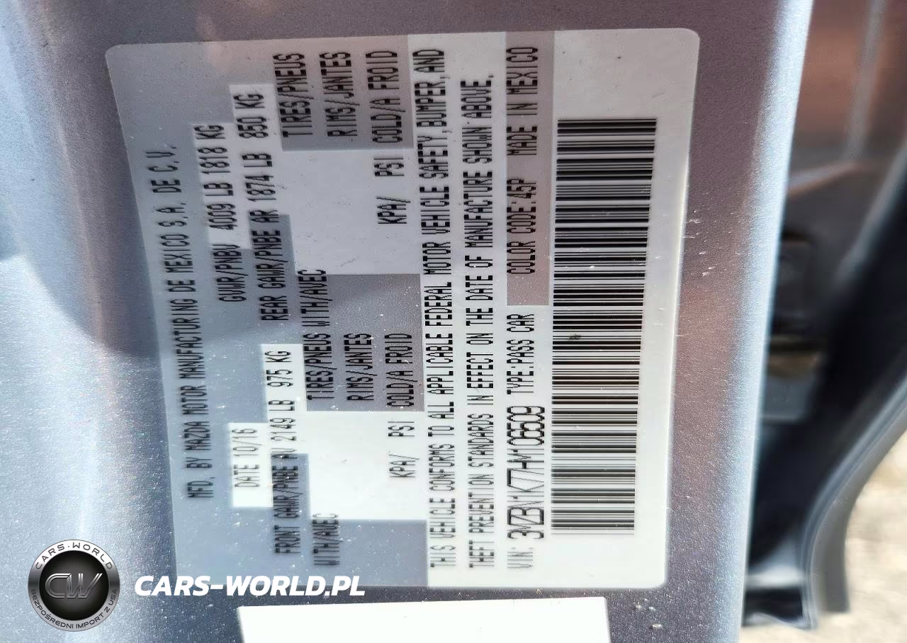 2017 Mazda 3 Sport VIN:3MZBN1K77HM106509 - 12