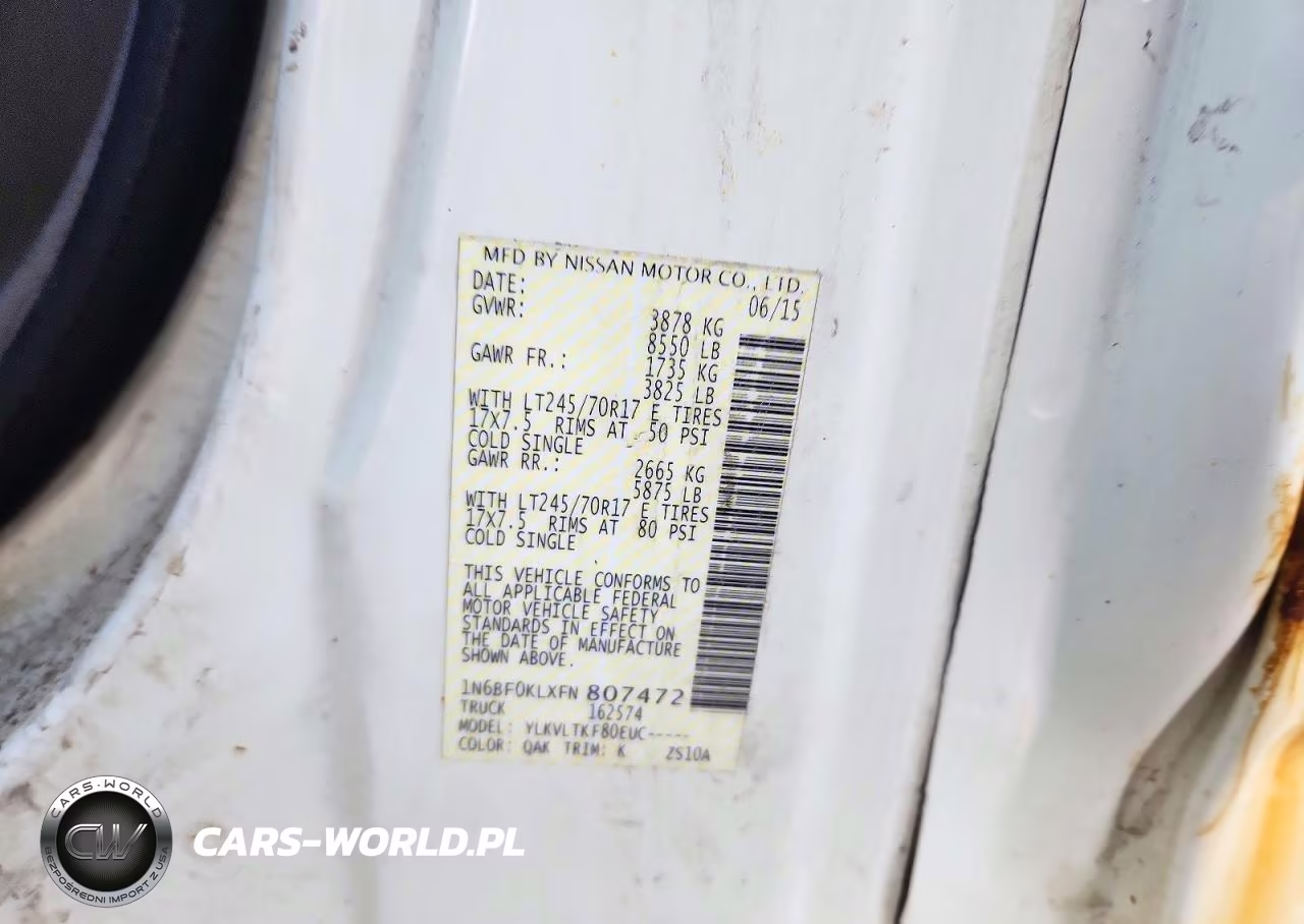 2015 Nissan Nv 1500 VIN:1N6BF0KLXFN807472 - 13