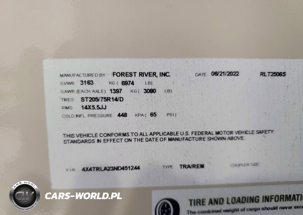 2022 Forest River Mini Lite Camper VIN:4X4TRLA23ND451244 - 10
