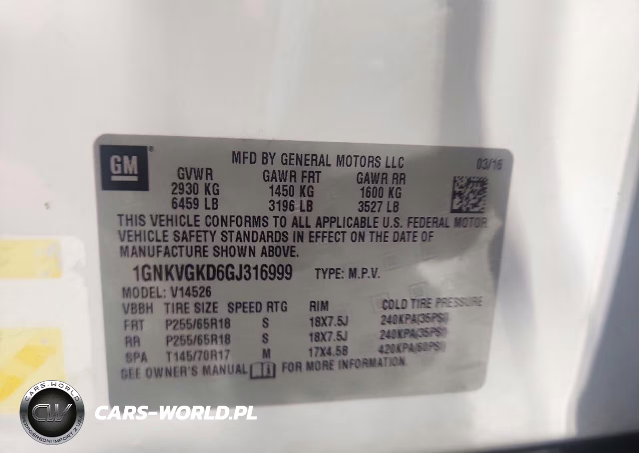 2016 Chevrolet Traverse Lt VIN:1GNKVGKD6GJ316999 - 13