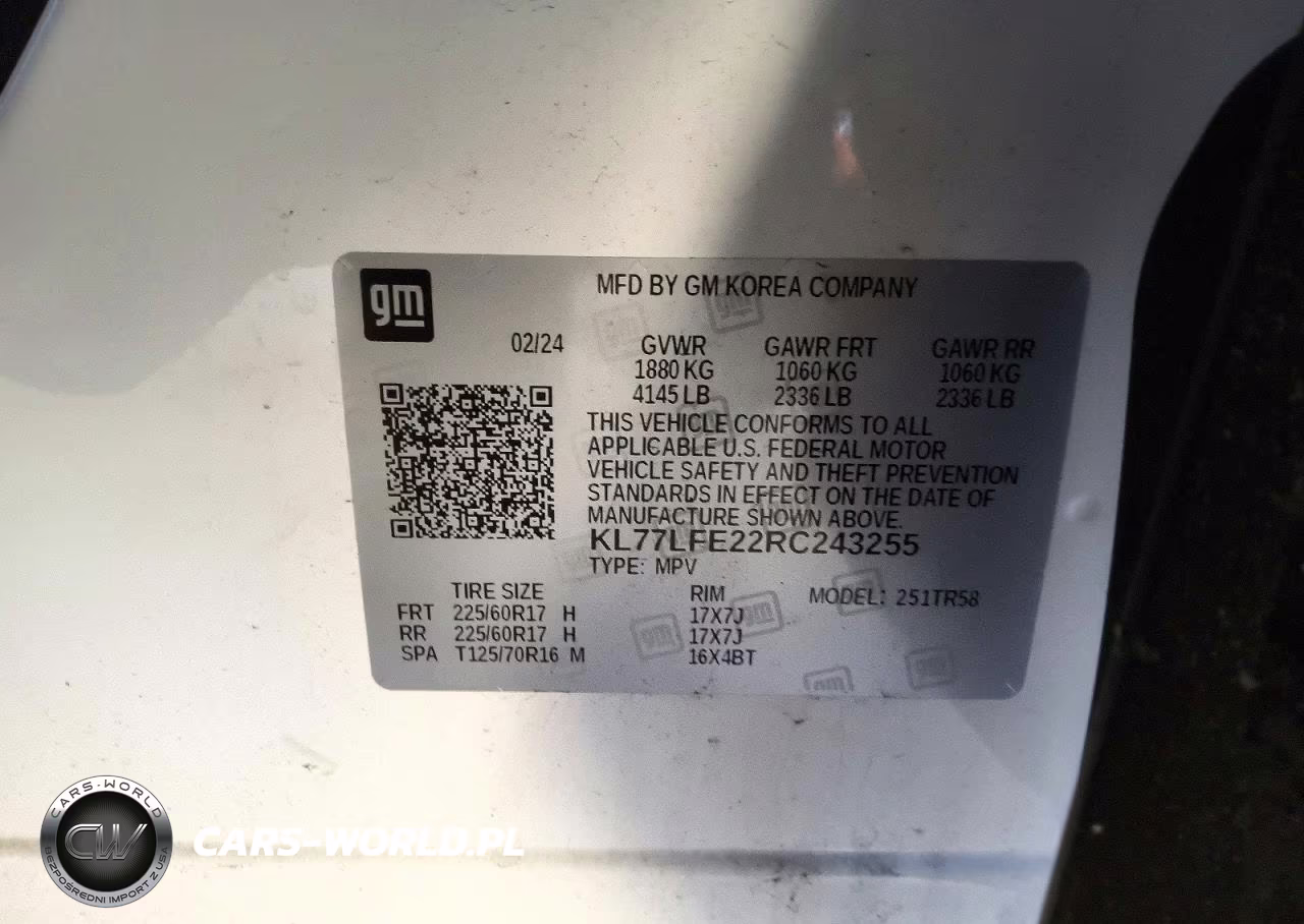 2024 Chevrolet Trax Ls VIN:KL77LFE22RC243255 - 13