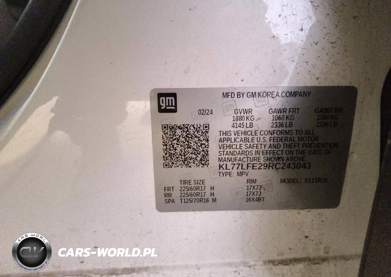 2024 Chevrolet Trax Ls VIN:KL77LFE29RC243043 - 13