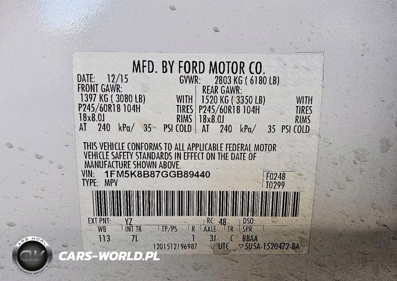2016 Ford Explorer VIN:1FM5K8B87GGB89440 - 13