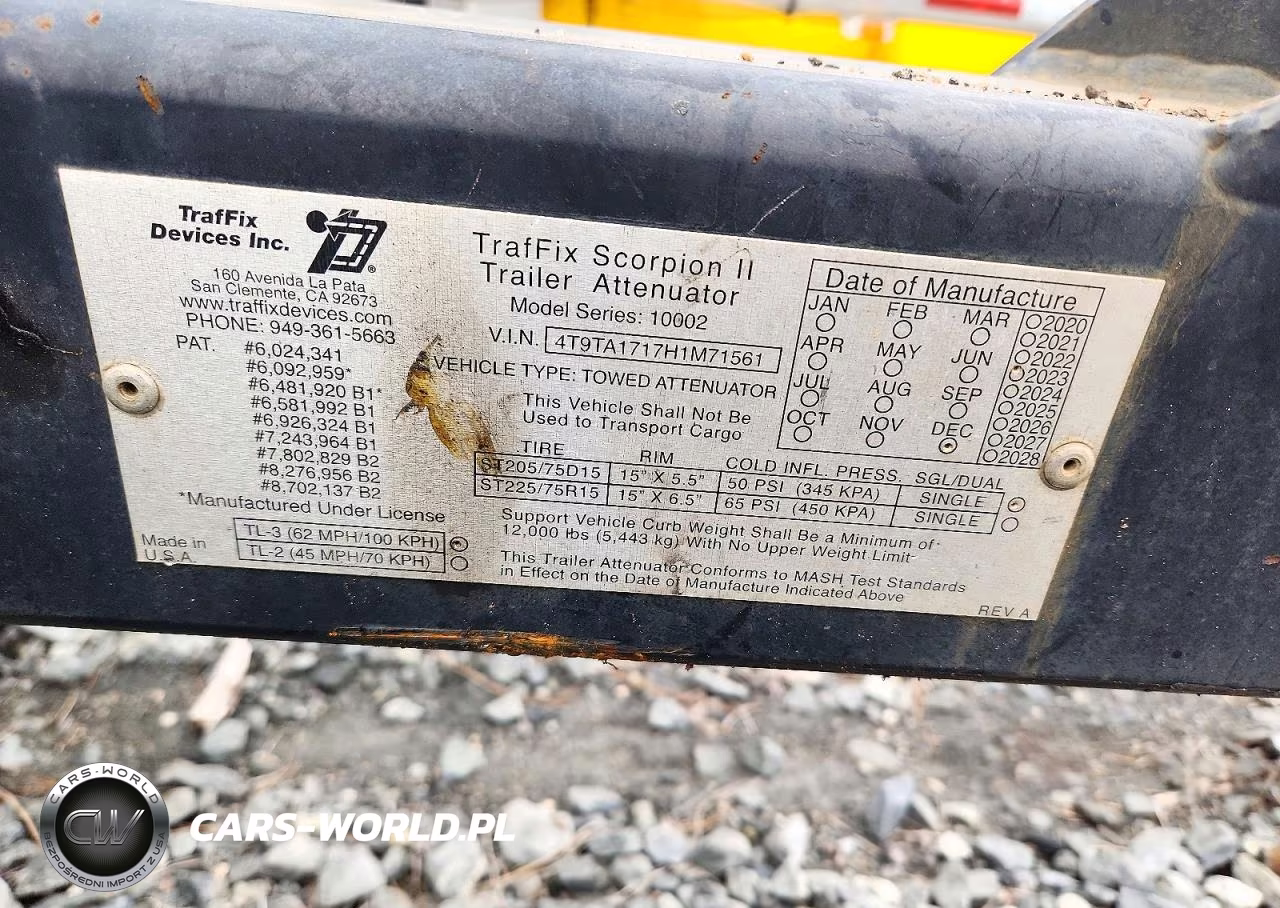 2017 Traffix Scorpion Ii Crash Attenuator VIN:4T9TA1717H1M71561 - 10