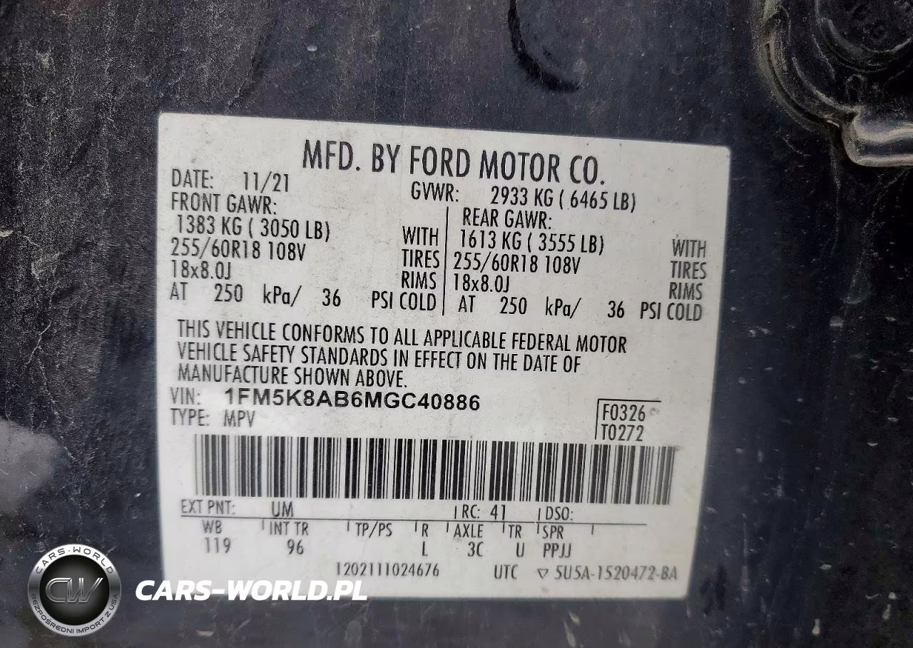 2021 Ford Explorer Police Interceptor VIN:1FM5K8AB6MGC40886 - 13
