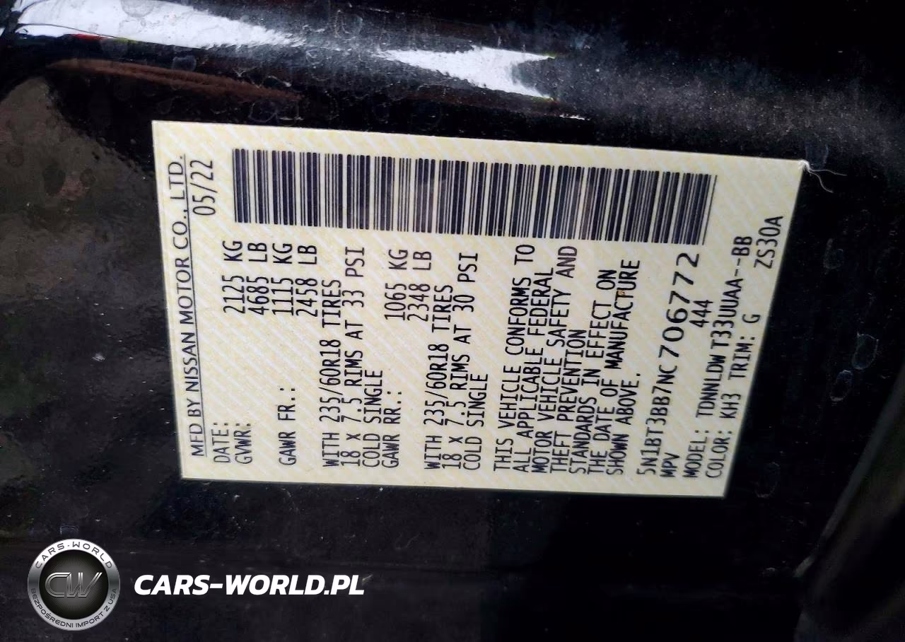 2022 Nissan Rogue Sv VIN:5N1BT3BB7NC706772 - 14