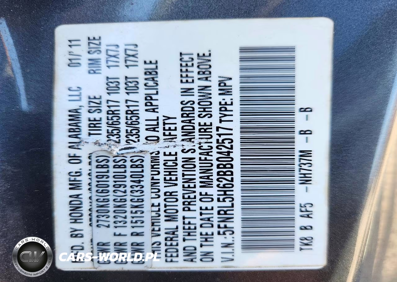 2011 Honda Odyssey Exl VIN:5FNRL5H62BB042517 - 13