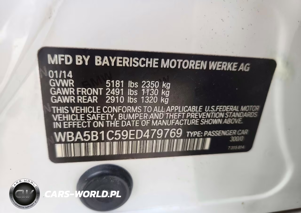 2014 BMW 535 I VIN:WBA5B1C59ED479769 - 12