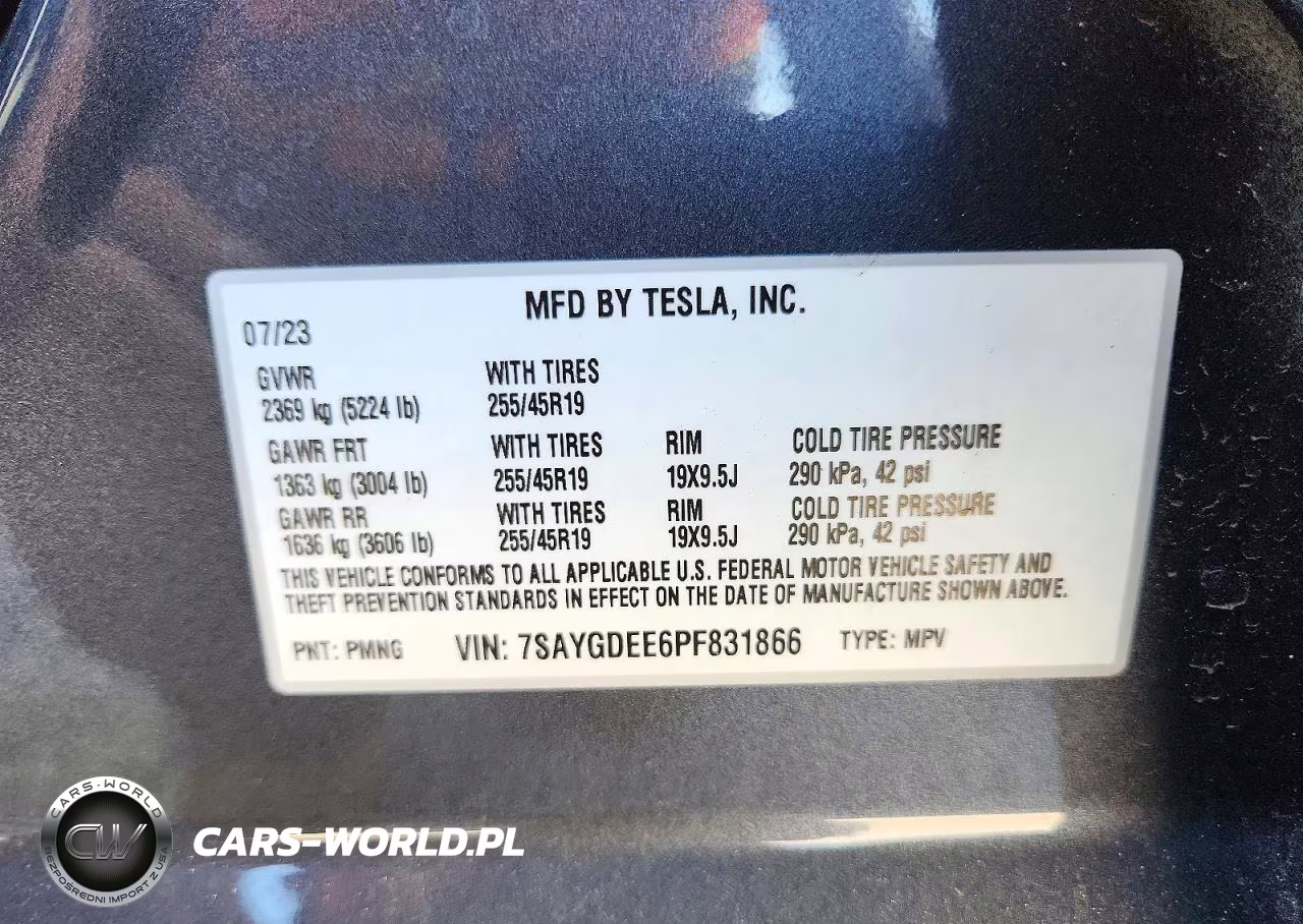 2023 Tesla Model Y VIN:7SAYGDEE6PF831866 - 12