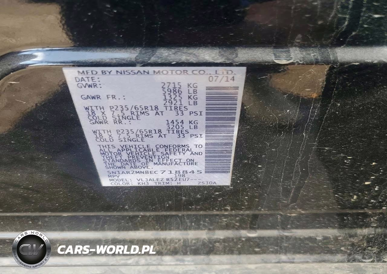 2014 Niss Pathfinder VIN:5N1AR2MN8EC718845 - 12