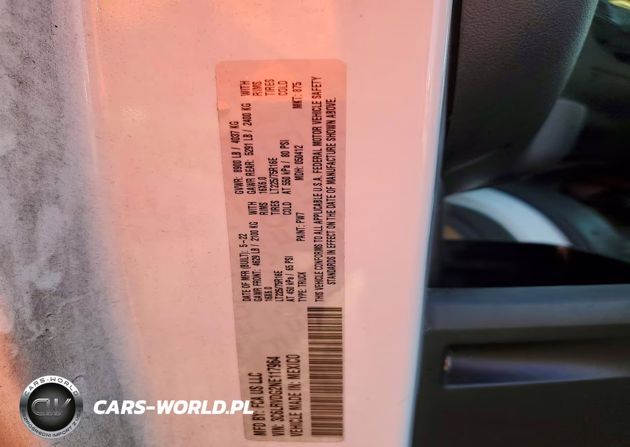 2022 Ram Promaster 2500 2500 High VIN:3C6LRVDG2NE117964 - 13