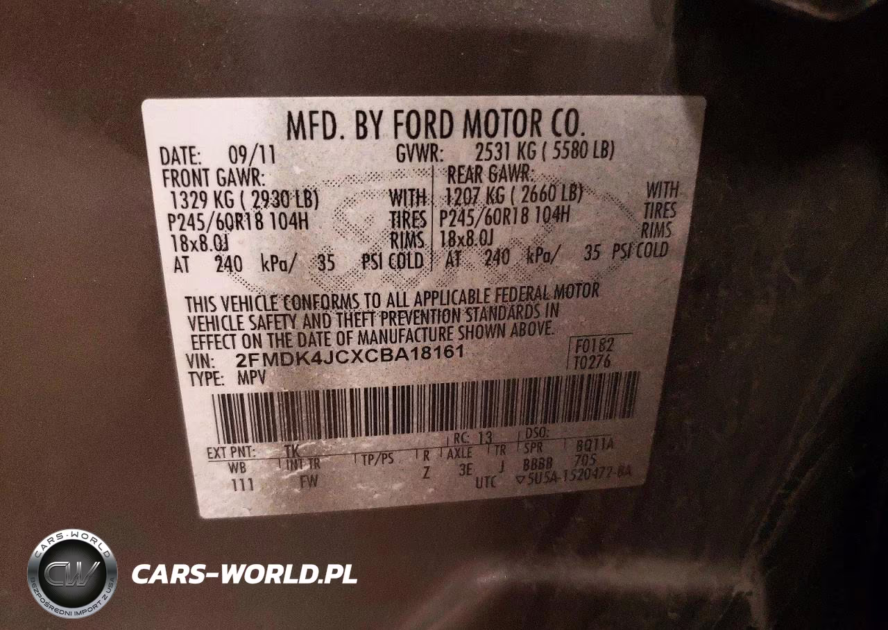 2012 Ford Edge Sel VIN:2FMDK4JCXCBA18161 - 13