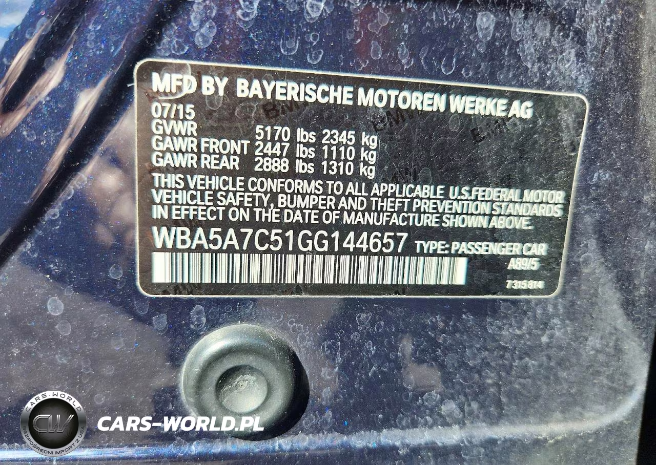 2016 BMW 528 Xi VIN:WBA5A7C51GG144657 - 12